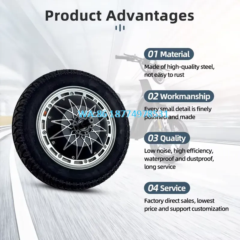 5000W Hub Motor Kit 72V - Wmwmnu สำหรับชุดมอเตอร์ฮับ BLDC ขนาด 12 นิ้ว