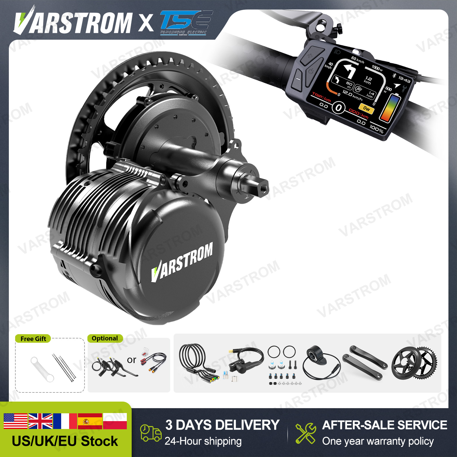 [จัดส่งเร็วภายใน 3 วันในสหรัฐอ - Mid Drive Conversion Kit 1000W บทวิจารณ์และราคา